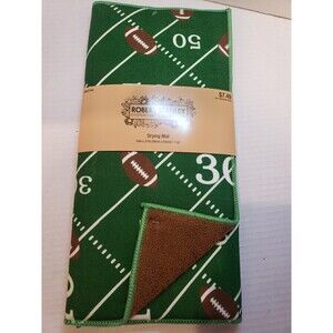 New Padded kitchen dish drying mat Football Field Green 14 X 21 Inches